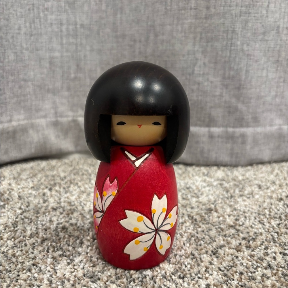 Japanese Kokeshi Dolls - Cherry Blossoms - Made in Japan